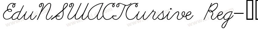 EduNSWACTCursive Reg字体转换